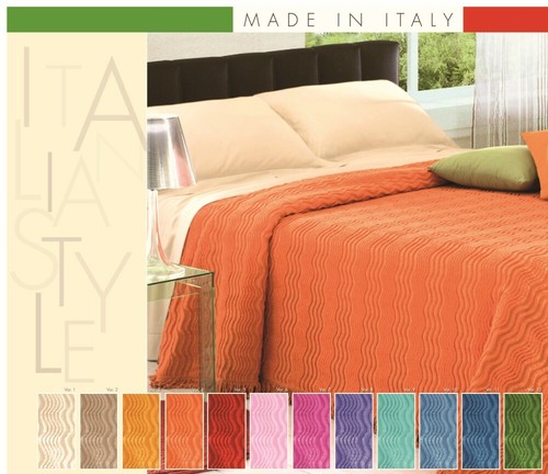 Copriletto ciniglia slalom - ciniglia,