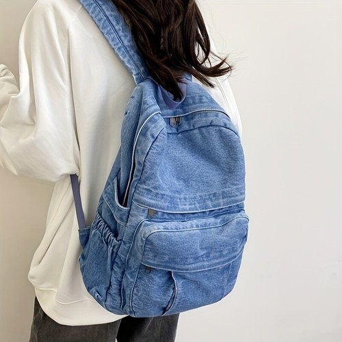 Zaino vintage denim per laptop