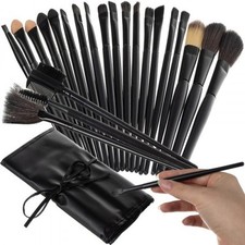 Pennelli Professionali Cosmetici Borsa 24 pz MAKE UP Ombretto Fard Cosmetica