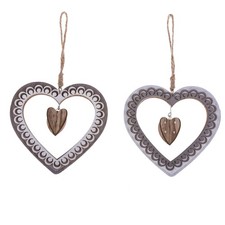 Set 6 Cuori da Appendere H 14