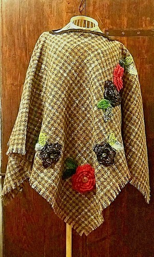 Poncho quadri pesante - poncho,