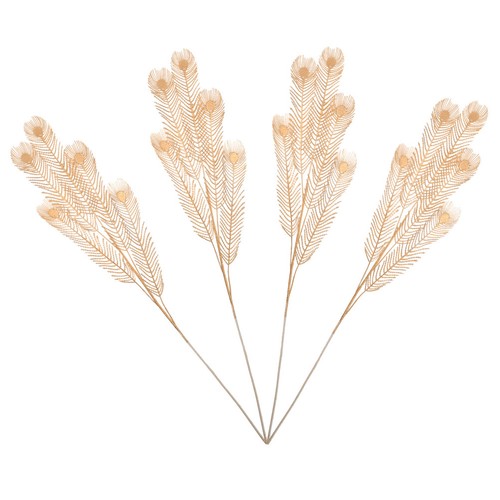 4pcs finte foglie dorate - foglie, ramo