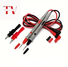 COPPIA PUNTALI PER TESTER MULTIMETRO A SPILLO DORATI PROFESS.  20A 1000V CAT III