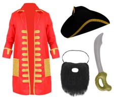 Cappotto pirata rosso adulto - cappotto,