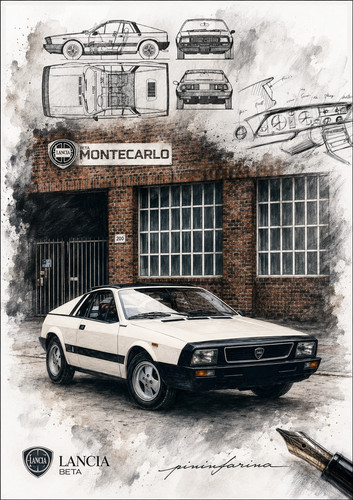 Lancia beta montecarlo poster - lancia,