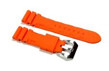 Cinturino in silicone per orologio subacqueo sportivo diver arancione 22mm sub