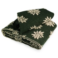 Plaid in Lana Cotta MUSCHIO con motivo Stella Alpina matrimoniale 250x220 cm