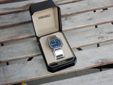 OROLOGIO VINTAGE SEIKO 7005-5020 QUADRANTE BLU OROLOGIO AUTOMATICO cassa ottagonale GIAPPONE