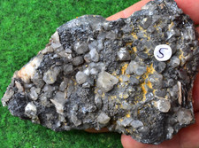 Galena black barite - black,