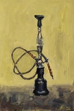 Hookah pittura a olio