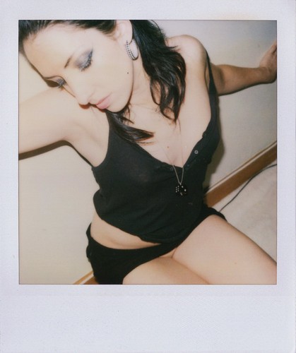 Vintage polaroid brunette - vintage,