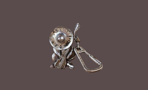 Portachiavi argento vintage - portachiavi, "