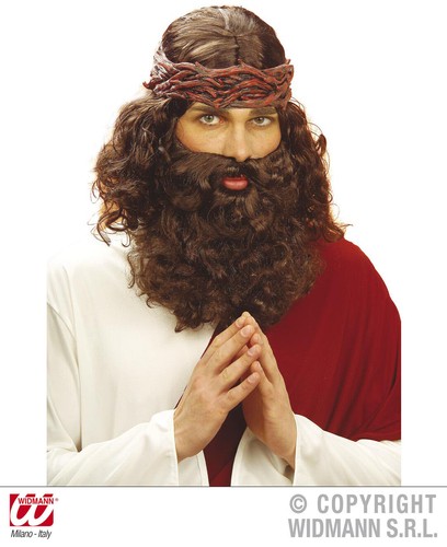 Parrucca profeta con barba - con,