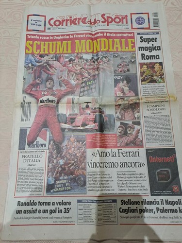 Corriere dello sport 2001 - dello, 20-8-2001