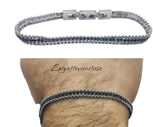 Bracciale uomo acciaio - , tennis