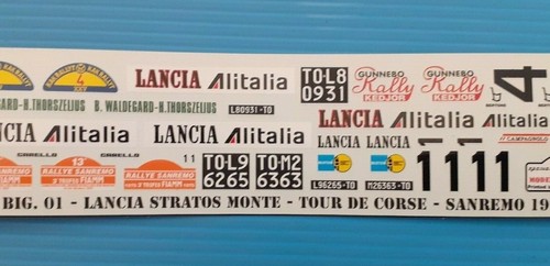 Decal lancia stratos - 1/24,