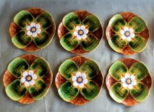 SET 6 PIATTI VILLEROY & BOCH SCHRAMBERG BARBOTINE ART NOUVEAU LIBERTY POTTERY