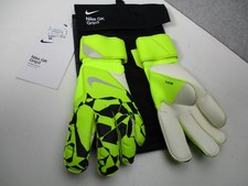 Guanti portiere Nike GK Grip3 taglia 9 calcio calcio calcio giallo fluo nero nuovi con etichette