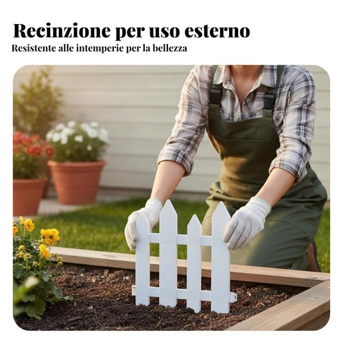 Staccionata bianca plastica - bianca,