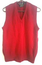 MAGLIONE PULLOVER MAGLIA SCOLLO A V LANA DI AGNELLO BORDEAUX TAGLIA M PETTO 38 