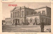 dh58 cartolina cpa cagliari citta' stazione ferroviaria dello stato