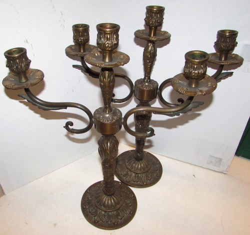 Candelabri bronzo coppia - in,
