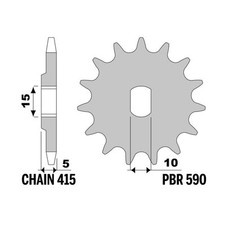 Pignone PBR Z11 denti passo 415 Fantic Motor Super Rocket 50