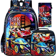 3 PEZZI Zaino Auto da Corsa