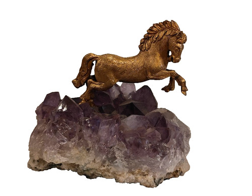 Argento cavallo rampante - argento, su