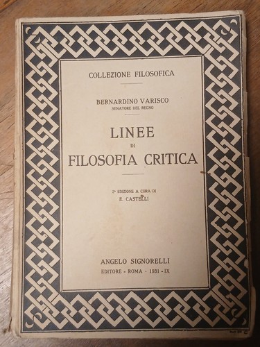 Linee filosofia critica b - linee, di