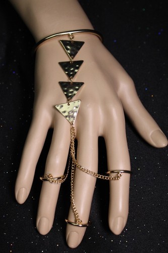 Bracciale oro martellato punta