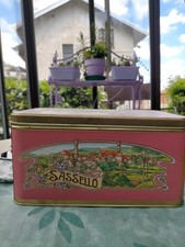 ANTICA SCATOLA DI LATTA DA COLLEZIONE " AMARETTI DI SASSELLO " 