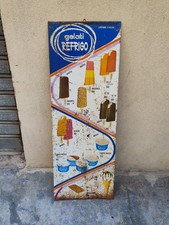 tabella in latta gelati refrigo anni 70 no algida motta 