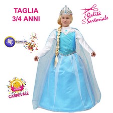 COSTUME VESTITO DI CARNEVALE FROZEN ELSA PRINCIPESSA 3/4 ANNI PEGASUS 7063