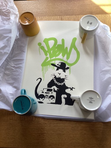 Serigrafia banksy gangsta rat - gangsta,