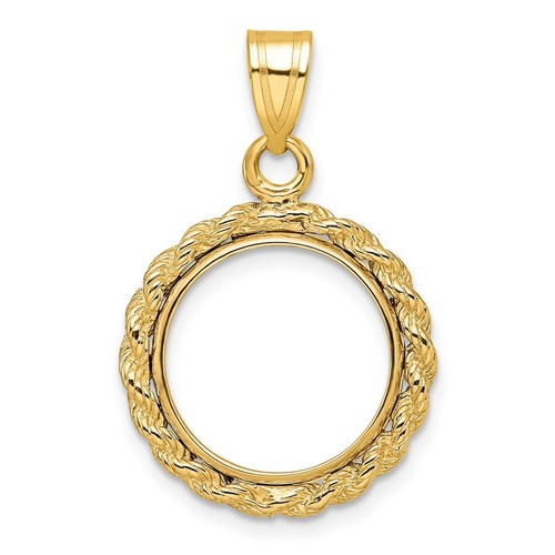 Ciondolo lunetta moneta oro