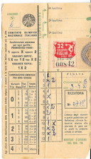 3 SETTEMBRE 1971 - SCHEDINA TOTOCALCIO GIOCATA - SISTEMA