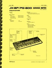 Note di servizio Roland JX-8P e PG-800