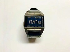 OROLOGIO UOMO JUNGHANS MEGA1000 TUTTO TITANIO QUADRANTE QUADRATO CINTURINO SILICONE DIGITALE