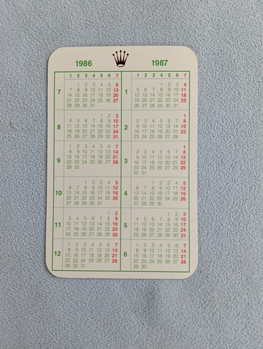 Calendario rolex tascabile - calendario,