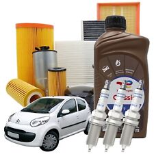 Kit Tagliando 3 Filtri 3lt Total Classic 7 10w40 Candele Citroen C1 1.0 Benzina