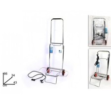 CARRELLO IN ACCIAIO PORTA VALIGIE PIEGHEVOLE,RICHIUDIBILE CON CINGHIE