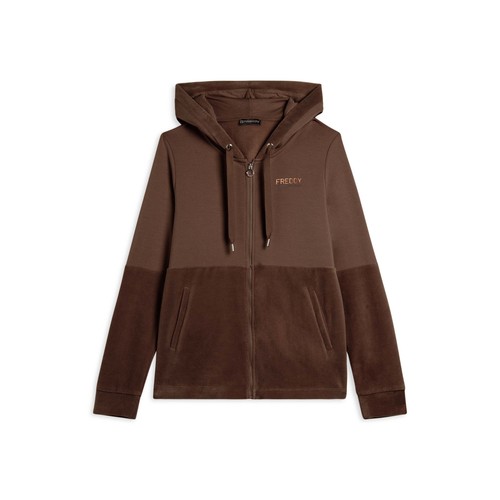 Felpa cappuccio zip donna - felpa, e