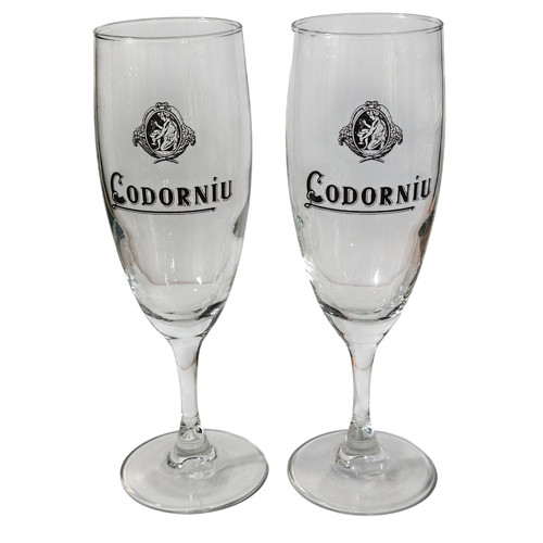 Codorniu champagne flutes set - champagne,