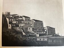 Enotrio Pugliese, Paesaggio calabrese. Acquaforte. Anni '80