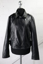 Zara giacca pelle nera taglia