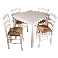 Set1 tavolo bianco 80×80cm