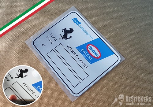 Restauro label sticker paint