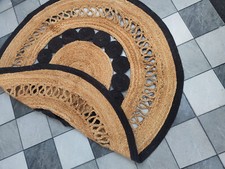 Tappeto iuta rotondo fatto a