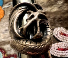 ANELLO BIKER DRAGO ARROTOLATO